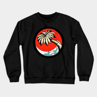 Ukiyo-e Coconut tree Crewneck Sweatshirt